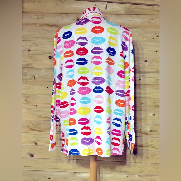 Victorias Secret bright heart print pyjamas top large - Picture 4 of 12